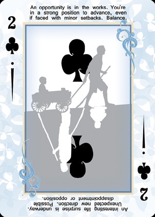 Two of Clubs - Caravan of See'ers Fortune Telling Playing Cards