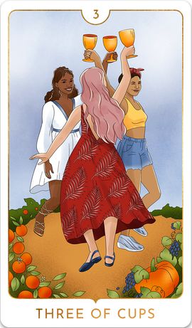 Three of Cups - Awaken Tarot