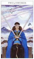 Two of Swords - Sharman-Caselli Tarot