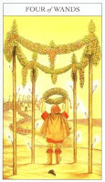 Four of Wands - Sharman-Caselli Tarot