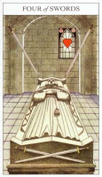 Four of Swords - Sharman-Caselli Tarot