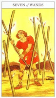 Seven of Wands - Sharman-Caselli Tarot