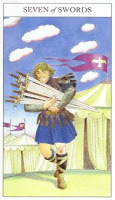 Seven of Swords - Sharman-Caselli Tarot