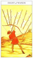 Eight of Wands - Sharman-Caselli Tarot