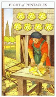 Eight of Pentacles - Sharman-Caselli Tarot