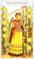 Nine of Pentacles - Sharman-Caselli Tarot