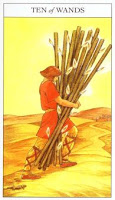 Ten of Wands - Sharman-Caselli Tarot