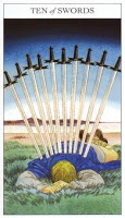 Ten of Swords - Sharman-Caselli Tarot